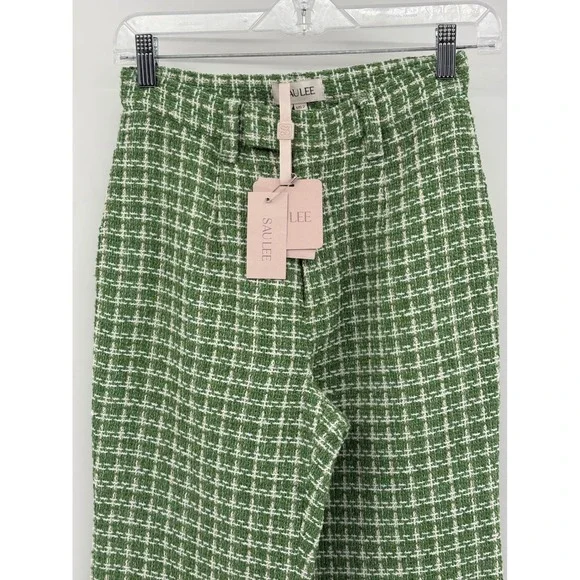 Green Checkered Women's Trousers - Picture 3 of 16